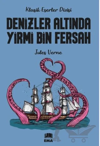 Denizler Altında Yirmi Bin Fersah – Jules Verne – Ema Genç kitap kapağı