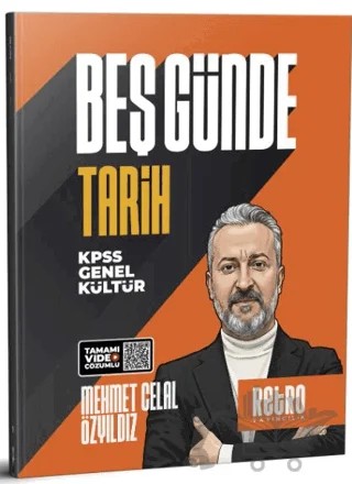 KPSS Genel Kültür Beş Günde Tarih Kamp Kitabı – Mehmet Celal Özyıldız – Retro Yayıncılık kitap kapağı