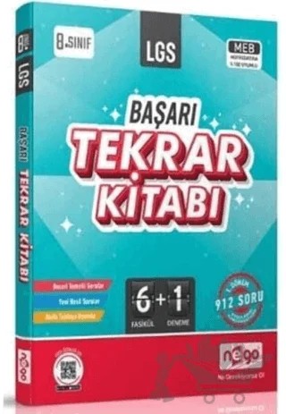8. Sınıf LGS Başarı Tekrar Kitabı 1. Dönem 6 Fasikül 1 Deneme – Kolektif – Nego Yayınları kitap kapağı