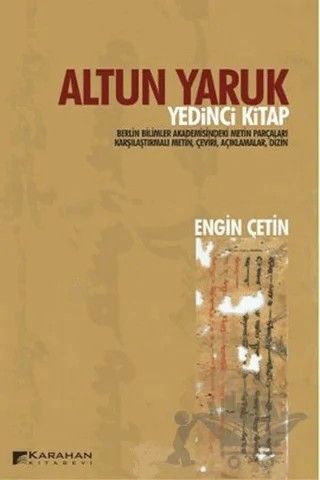Altun Yaruk - Yedinci Kitap – Engin Çetin – Karahan Kitabevi kitap kapağı