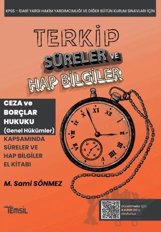 Terkip Ceza Hukuku ve Borçlar Hukuku Genel Hükümler Süreler ve Hap Bilgiler El Kitabı – M. Sami Sönmez – Temsil Kitap kitap kapağı