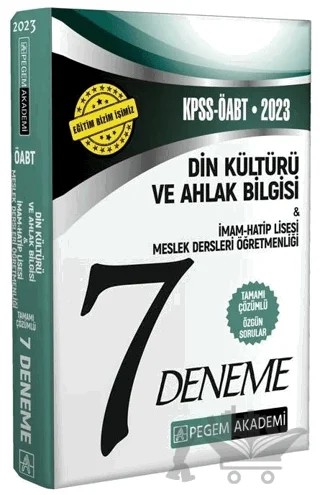 2023 ÖABT Din Kültürü ve Ahlak Bilgisi Öğretmenliği 7 Deneme Çözümlü Pegem Akademi Yayınları – Kolektif – Pegem Akademi Yayıncılık kitap kapağı