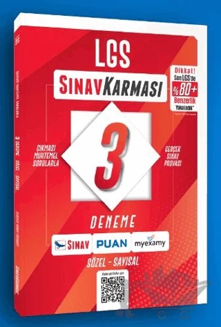 Sınav Karması 8. Sınıf LGS 3 Deneme – Kolektif – Sınav Yayınları kitap kapağı