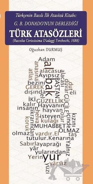 Türkçenin Basılı İlk Atasözü Kitabı: G.B. Donano’nun Derlediği Türk Atasözleri – Oğuzhan Durmuş – Türk Kültürünü Araştırma Enstitüsü kitap kapağı