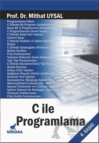 C ile Programlama – Mithat Uysal – Nirvana Yayınları kitap kapağı