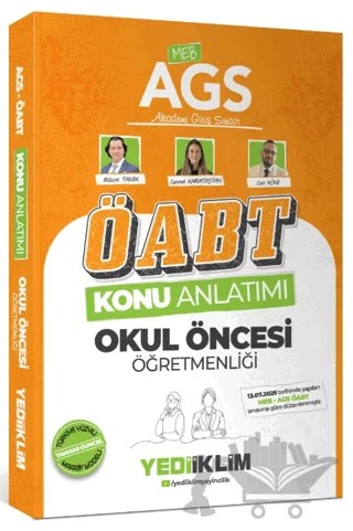 2026 MEB AGS ÖABT Okul Öncesi Öğretmenliği Konu Anlatımı – Can Köni, Cennet Karataştan, Bülent Tanık – Yediiklim Yayınları kitap kapağı