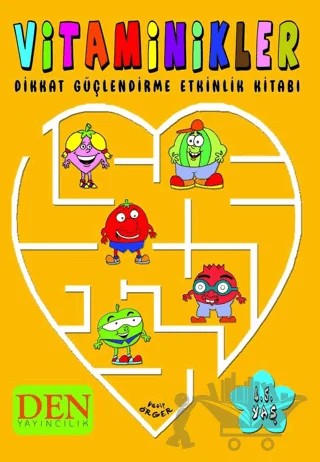 Vitaminikler/Dikkat Güçlendirme Etkinlik Kitabı – Vacip Örger – Den İletişim kitap kapağı