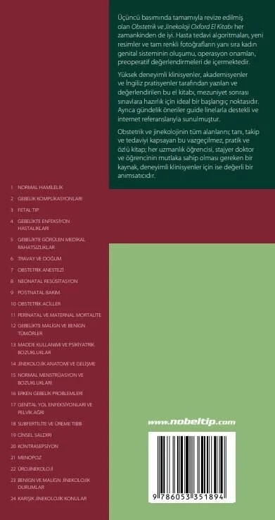 Obstetrik ve Jinekoloji – Nobel Tıp Kitabevleri kitap kapağı