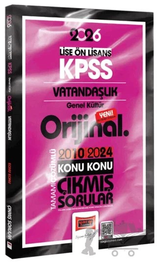 2026 KPSS Lise-Önlisans Vatandaşlık Orijinal 2010-2024 Konu Konu Çıkmış Sorular – Kollektif – Yargı Yayınevi kitap kapağı