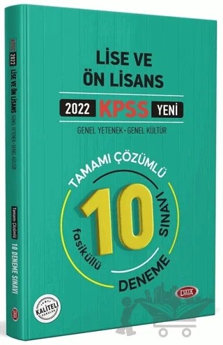 Data KPSS Lise ve Ön Lisans Tamamı Çözümlü 10 Deneme Sınavı 2022 Yeni – Kolektif – Data Yayınları kitap kapağı