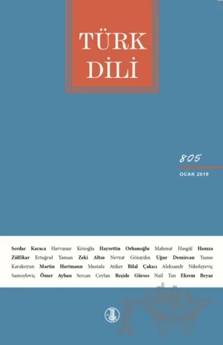Türk Dili Dergisi Sayı 805 Ocak 2019 – Türk Dil Kurumu Yayınları kitap kapağı