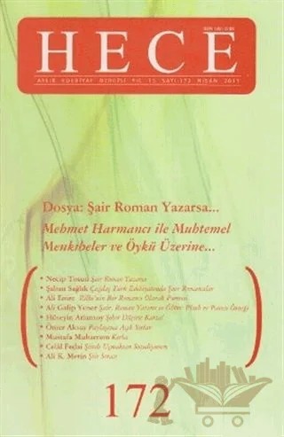Hece Aylık Edebiyat Dergisi Sayı: 172 – Hece Dergisi kitap kapağı