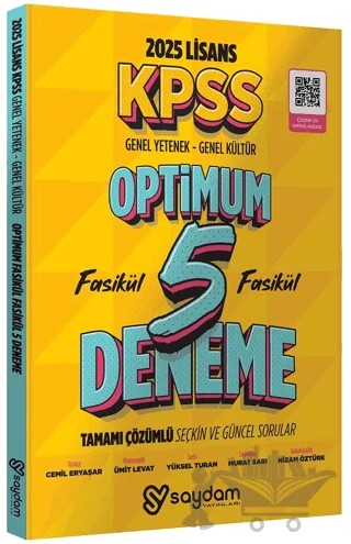 KPSS Lisans Genel Yetenek Genel Kültür 5'li Çözümlü Deneme Seti – Kolektif – Saydam Yayınları kitap kapağı