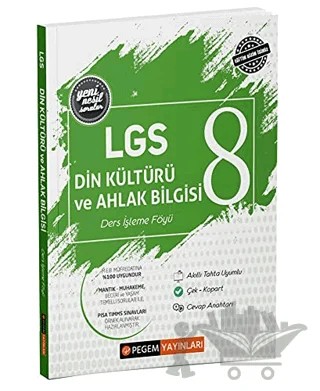 2022 LGS Din Kültürü ve Ahlak Bilgisi Ders İşleme Föyü – Kolektif – Pegem Akademi Yayıncılık kitap kapağı