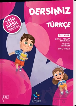 2. Sınıf Dersimiz Türkçe Soru Bankası – Gülcan Eda Aydemir – 5 Yıldız Yayınları kitap kapağı
