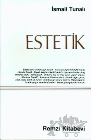 Estetik – İsmail Tunalı – Remzi Kitabevi kitap kapağı