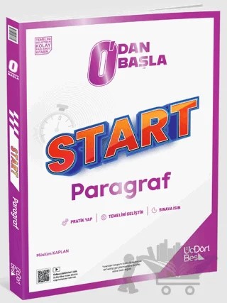 0'dan Başla Start Paragraf Soru Bankası – Müslüm Kaplan – Üç Dört Beş Yayınları kitap kapağı