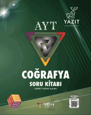 AYT Coğrafya Venn Serisi Soru Kitabı – Ahmet Faruk Alkan – Yazıt Yayıncılık kitap kapağı