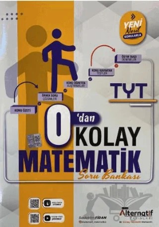 TYT 0'dan Kolay Matematik Soru Bankası – Sadettin Fidan – Alternatif Yayınları kitap kapağı