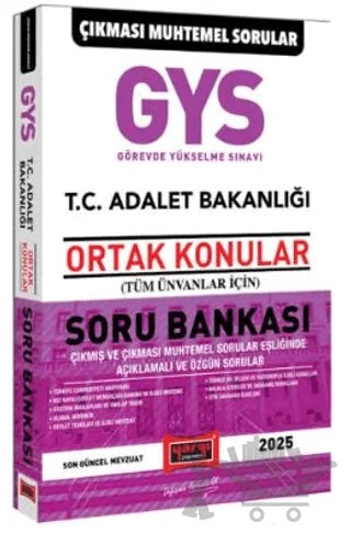 2025 GYS T.C Adalet Bakanlığı Tüm Ünvanlar İçin Ortak Konular Soru Bankası – Kollektif – Yargı Yayınevi kitap kapağı