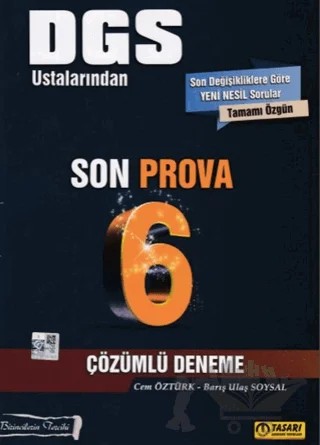DGS Son Prova 6 Çözümlü Deneme – Kolektif – Tasarı Eğitim Yayınları kitap kapağı