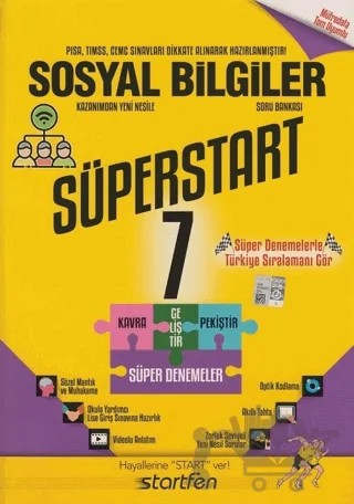7. Sınıf Sosyal Bilgiler Süperstart Soru Bankası Süperstart – Kolektif – Startfen Yayınları kitap kapağı