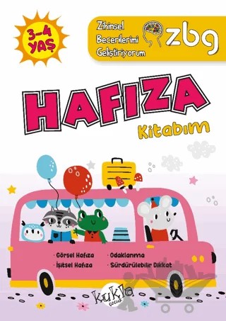 ZBG 3-4 Yaş Hafıza Kitabım - Zihinsel Becerilerimi Geliştiriyorum – Buçe Dayı – Kukla Yayınları kitap kapağı