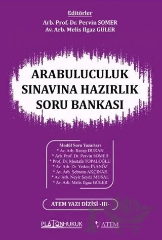 Arabuluculuk Sınavına Hazırlık Soru Bankası – Kollektif – Platon Hukuk kitap kapağı