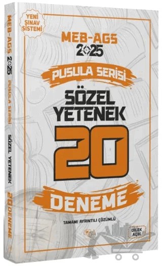 2025 MEB-AGS Sözel Yetenek 20 Deneme Çözümlü Pusula Serisi – Dilek Açık – CBA Akademi kitap kapağı