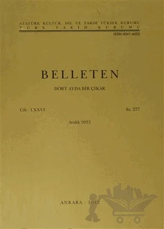 Belleten Sayı: 277 Cilt: 76 – Türk Tarih Kurumu Yayınları kitap kapağı