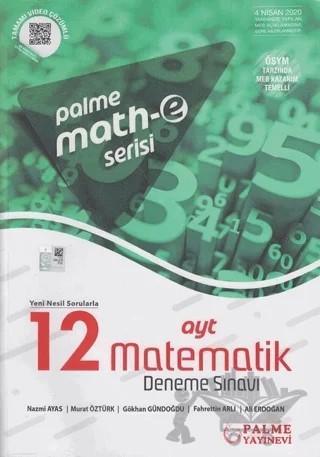 Palme Math-e Serisi AYT Matematik 12 Deneme Sınavı Ekstra – Ali Erdoğan, Fahrettin Arlı, Gökhan Gündoğdu, Murat Öztürk, Nazmi Ayas – Palme Yayınları kitap kapağı
