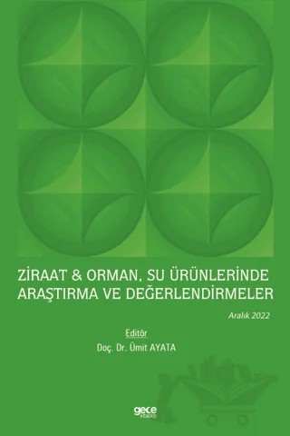 Ziraat ve Orman, Su Ürünlerinde Araştırma ve Değerlendirmeler - Aralık 2022 – Kolektif – Gece Kitaplığı kitap kapağı