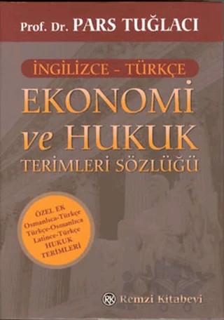 Ekonomi ve Hukuk Terimleri Sözlüğü (İngilizce - Türkçe) – Pars Tuğlacı – Remzi Kitabevi kitap kapağı