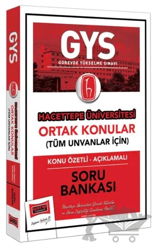 Yargı Yayınları GYS Hacettepe Üniversitesi Ortak Konular Konu Özetli - Açıklamalı Soru Bankası – Kolektif – Yargı Yayınevi kitap kapağı
