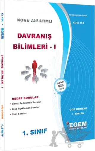 1. Sınıf 1. Yarıyıl Davranış Bilimleri 1 Hedef Sorular – Kolektif – Egem Eğitim Yayınları kitap kapağı