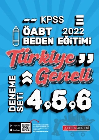 2022 KPSS ÖABT Beden Eğitimi 4-5-6 (3'lü Deneme) – Kolektif – Pegem Akademi Yayıncılık kitap kapağı