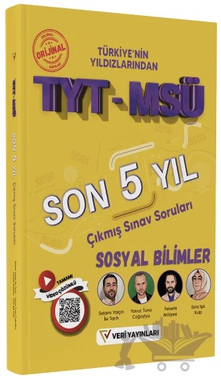 TYT MSÜ Sosyal Bilimler Son 5 Yıl Çıkmış Sınav Soruları – Selami Yalçın, Yavuz Tuna, Esra Işık Kulp – Veri Yayınları kitap kapağı