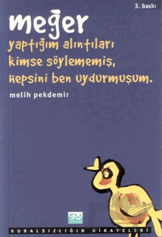 Meğer – Melih Pekdemir – Su Yayınevi kitap kapağı