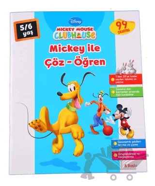 Mickey Mouse Clubhouse - Mickey ile Çöz - Öğren (5-6 Yaş) – Kolektif – Doğan Egmont Yayıncılık kitap kapağı