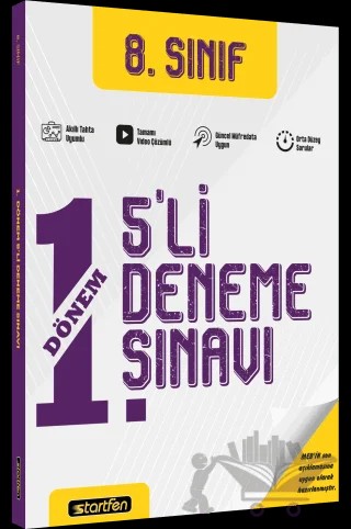 8. Sınıf 1. Dönem 5'li Genel Deneme Sınavı – Kolektif – Startfen Yayınları kitap kapağı