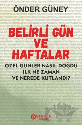 Belirli Gün ve Haftalar – Önder Güney – Pangea Kültür Yayınları kitap kapağı