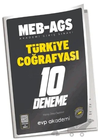 MEB-AGS Türkiye Coğrafyası 10 Deneme Çözümlü – Kollektif – EVP Akademi kitap kapağı