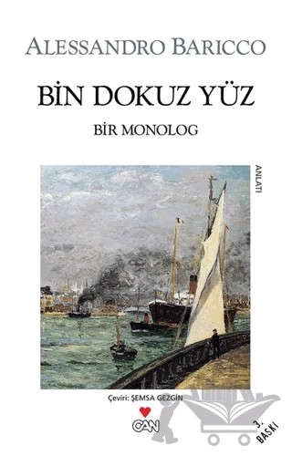 Bin Dokuz Yüz – Alessandro Baricco – Can Yayınları kitap kapağı