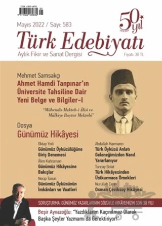Türk Edebiyatı Aylık Fikir ve Sanat Dergisi Sayı: 583 Mayıs 2022 – Türk Edebiyatı Dergisi kitap kapağı