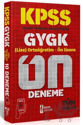 2024 KPSS GYGK Ortaöğretim Ön Lisans 10 Deneme Dijital Çözümlü – Kolektif – İSEM Yayıncılık kitap kapağı
