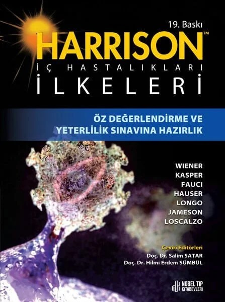 Harrison İç Hastalıkları İlkeleri: Öz Değerlendirme ve Yeterlilik Sınavına Hazırlık – Fauci, &nbsp, Hauser, Jameson, Kasper, Longo, Loscalzo, Wiener – Nobel Tıp Kitabevleri kitap kapağı