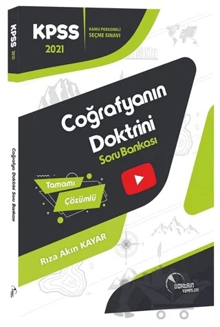 2021 KPSS Tamamı Çözümlü Coğrafyanın Doktrini Soru Bankası – Rıza Akın Kayar – Doktrin Yayınları kitap kapağı