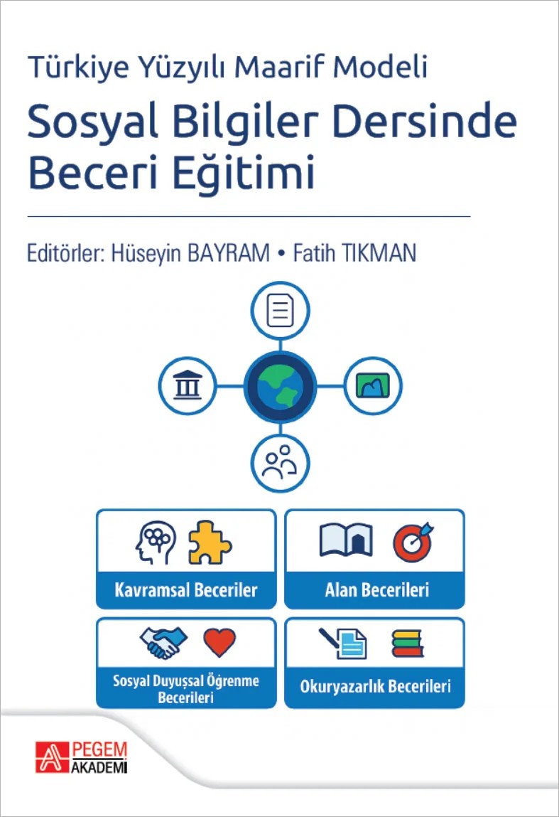 Türkiye Yüzyılı Maarif Modeli Sosyal Bilgiler Dersinde Beceri Eğitimi – Pegem Akademi Yayıncılık kitap kapağı