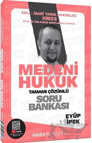 2025 KPSS A Grubu Medeni Hukuk Soru Bankası Çözümlü – Eyüp İpek – İndeks Akademi Yayıncılık kitap kapağı