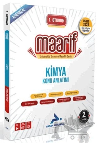 1. Oturum Maarif Kimya Konu Anlatımı 2. Kitap – Kolektif – Paraf Yayınları kitap kapağı
